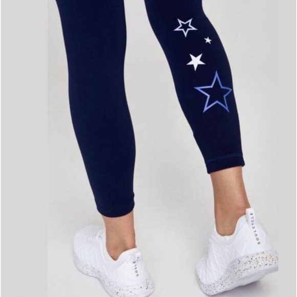 LULULEMON Soul Cycle Size 6 Wunder Under High-Rise Tight Leggings True Navy Star - Picture 1 of 11